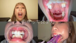 【個人撮影】若菜めあり 初喉チンコ触り＆口内観察